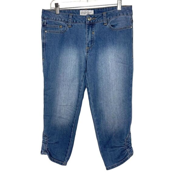 Baby Phat Blue Jeans Silver Label Denim Capri Pants Juniors Size 9 - Picture 1 of 8